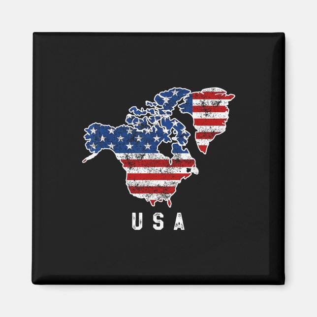 Imán La visión de Trump del mapa de Estados Unidos con  (Frente)