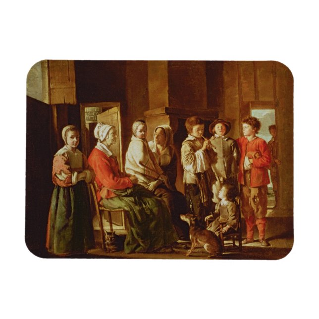 Imán La visita a la abuela (aceite sobre lienzo) (Horizontal)