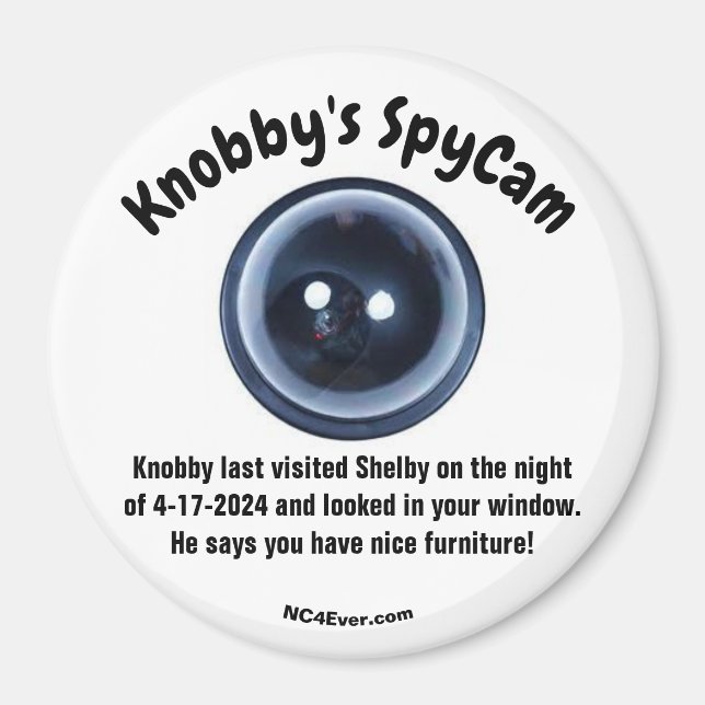 Imán La visita de Knobby al refrigerador de Shelby (Frente)