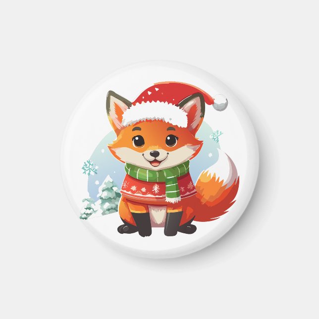 Imán La víspera de los Navidades de Little Fox (Frente)
