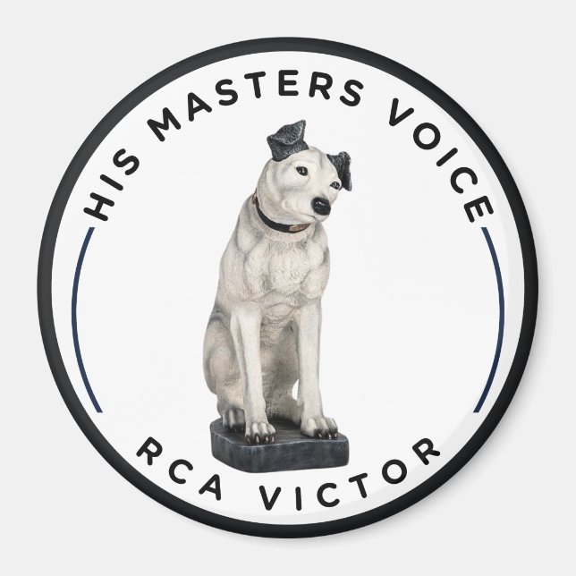 Imán La voz de su maestro en blanco y negro (Frente)