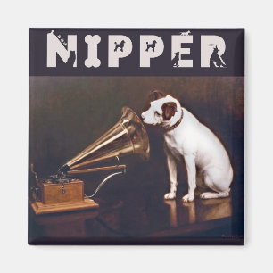 Imán La voz de su maestro Nipper el perro