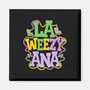 Imán La Weezy Ana Playful Louisiana Mapa con cuentas Fe