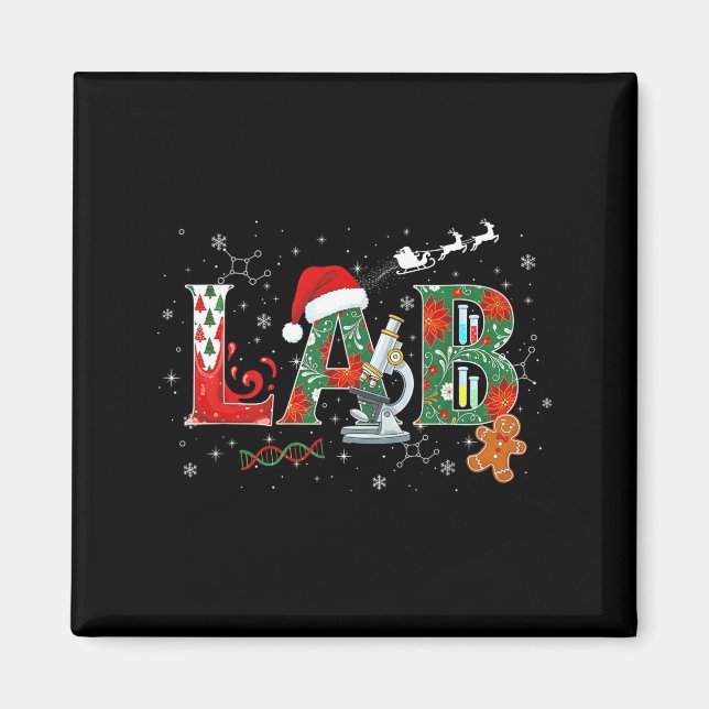 Imán Lab Christmas Laboratory Technician Science Xmas S (Frente)