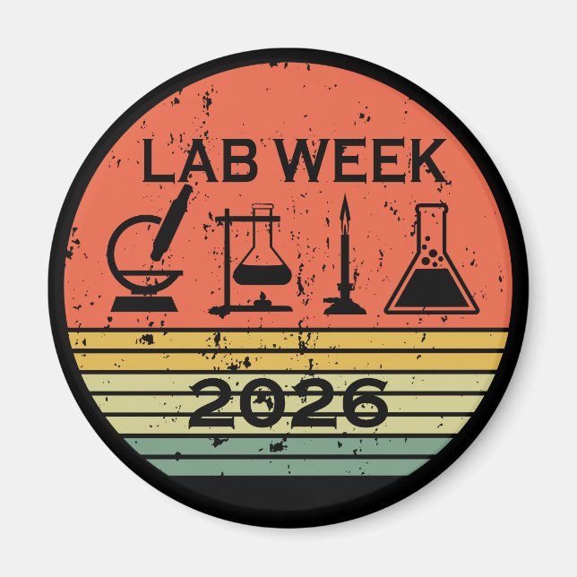 Imán Lab Week 2026 Medical Laboratory Professionals (Frente)