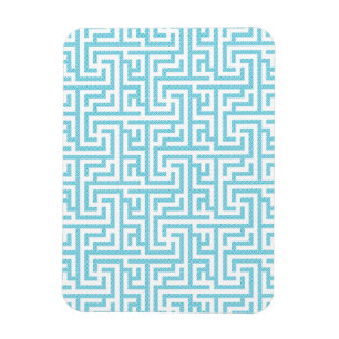 Imán Laberinto blanco y azul claro