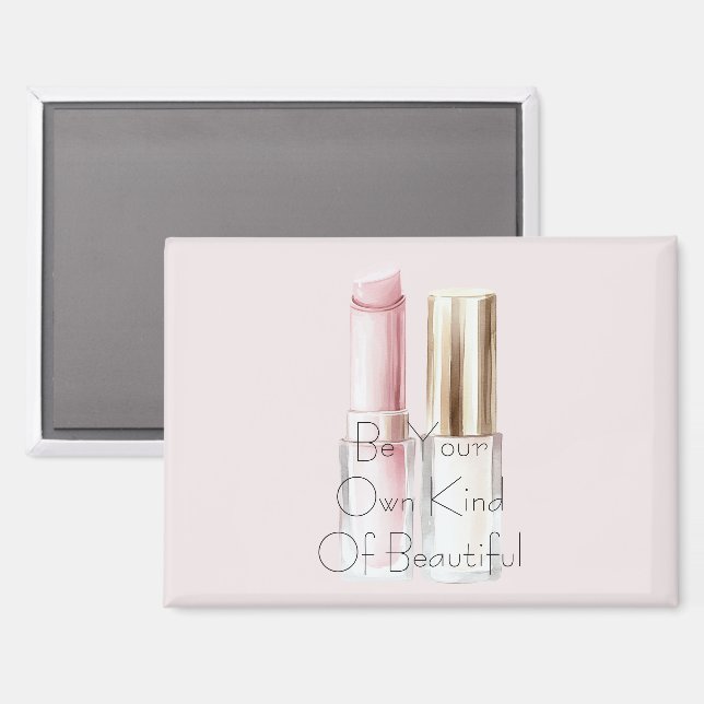 Imán Labial Rosa Blanco Esmalte de Uñas Marfil (Anverso/Reverso)