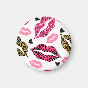 Imán Labios brillantes: Patrón de moda Leopard