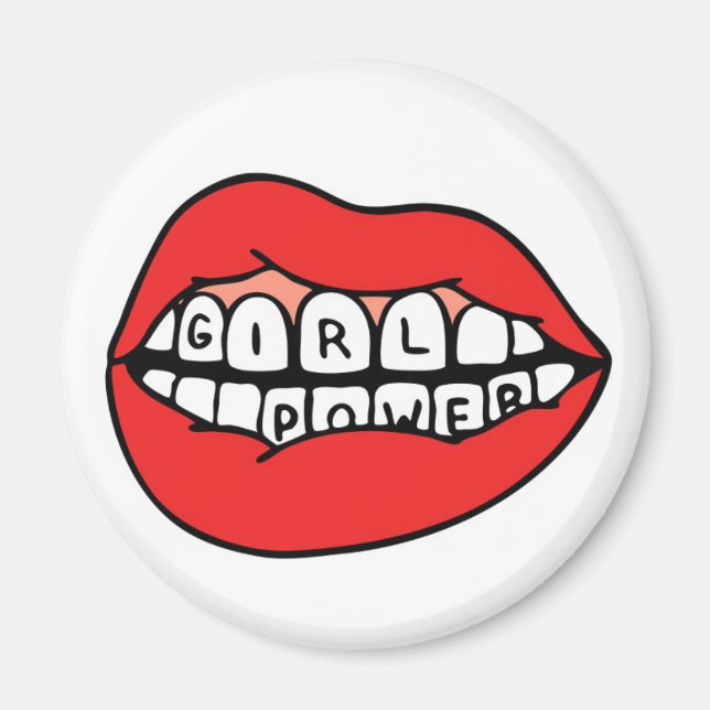 Imán Labios de alimentación de chica (Frente)