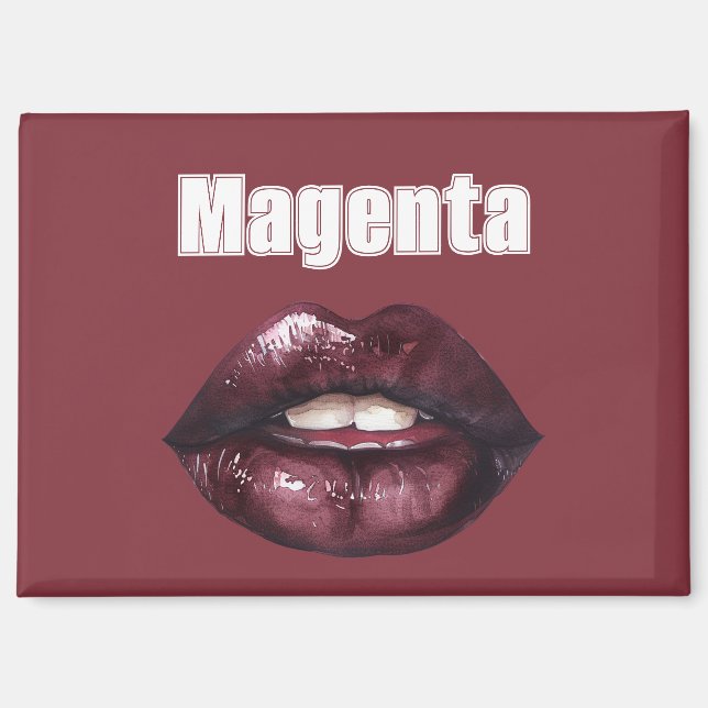 Imán Labios Rojo Burdeos Magenta   (Anverso)