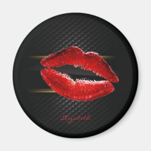 Imán Labios Rojos Brillantes de Estilo Moderno, Persona