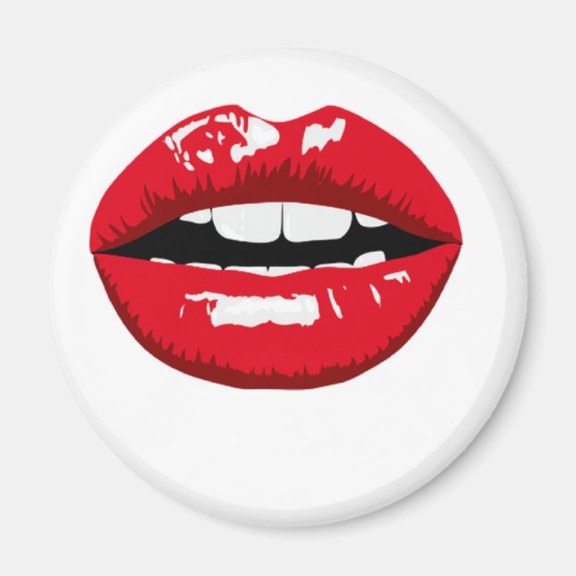 Imán labios rojos y brillantes (Frente)
