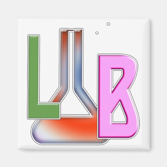 IMÁN LABORATORIO DE LOGOTIPO LAB FLASK (Frente)