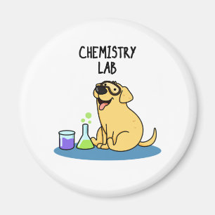 Imán Laboratorio de Química Funny Labrador Perro Pun