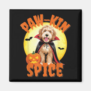 Imán Labradoodle Divertido Calabaza Halloween Amante de