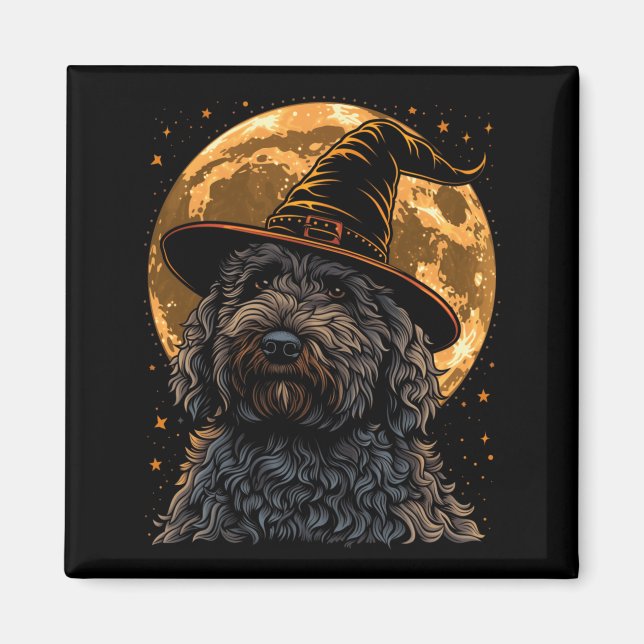 Imán Labradoodle Halloween Perro Divertido Cachorro Doo (Frente)