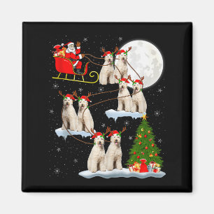 Imán Labradoodle Perro Santa Trineo Volador Divertido M
