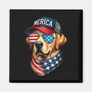 Imán Labrador Amarillo Recuperador 4 De Julio Merica Us