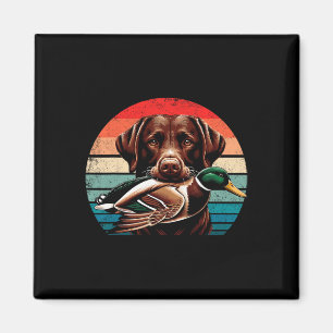 Imán Labrador con cacería de pato mallard