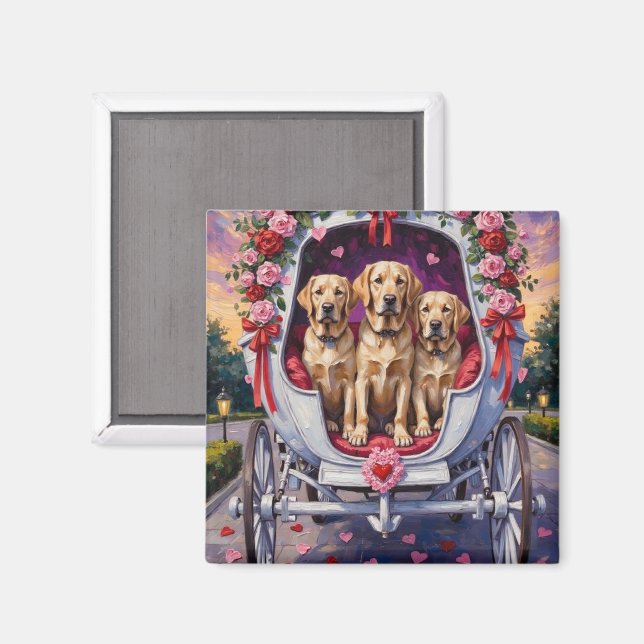 Imán Labrador Dog Valentine's Day  (Anverso/Reverso)