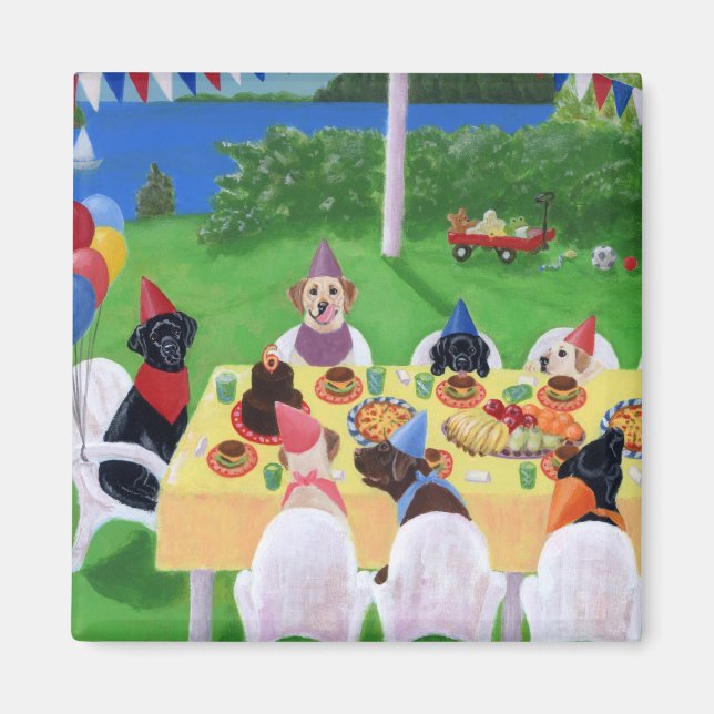 Imán Labrador Fiesta (Frente)