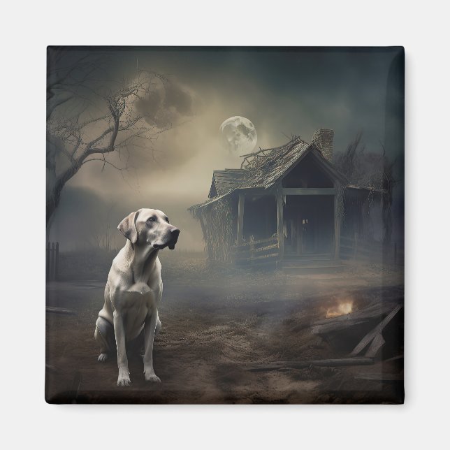 Imán Labrador Halloween Aterrador (Frente)