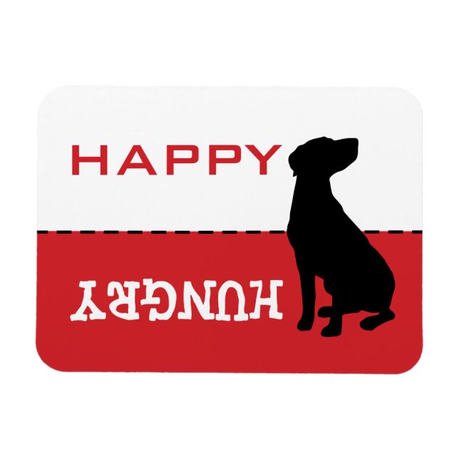 Imán Labrador Lab Catahoula me alimenta con Rótulo de i (Horizontal)