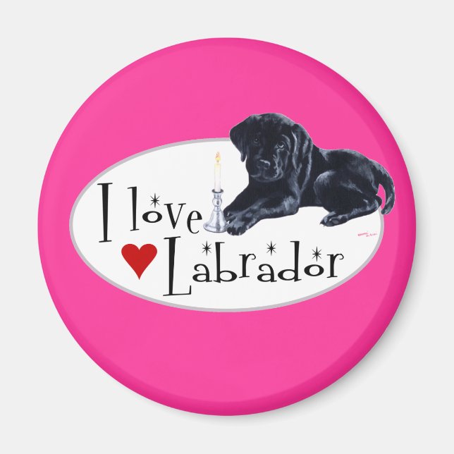 Imán Labrador negro (Frente)