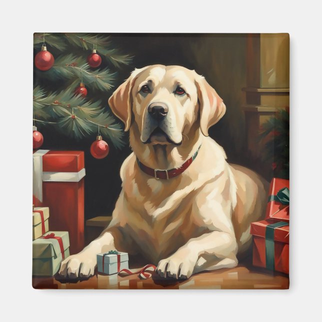 Imán Labrador Recuperador Navidades (Frente)