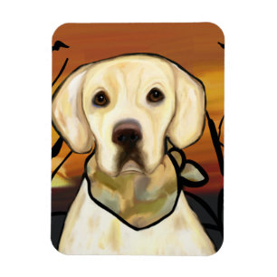 Imán Labrador Retriever amarillo
