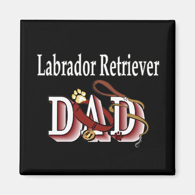 Imán labrador retriever dad Magnet (Frente)