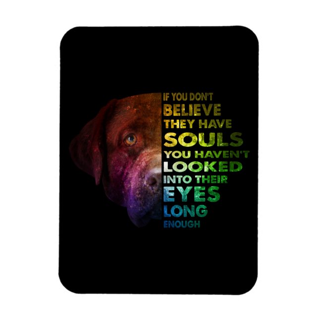 Imán Labrador Retriever looked Into Their Eye Dog Lover (Vertical)