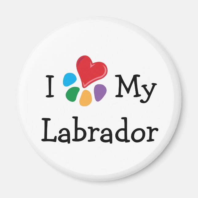 Imán Labradores cardíacos de los animales (Frente)
