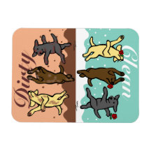 Labradores de baile feliz limpios / sucios