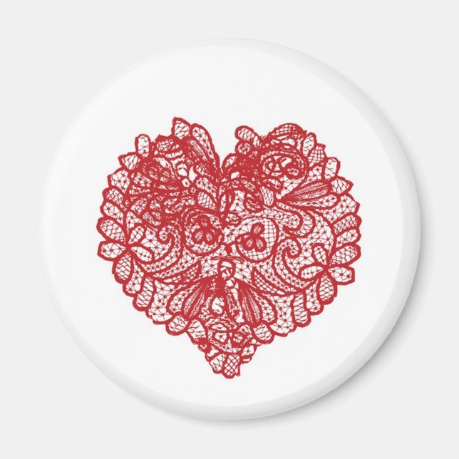 Imán Lace Heart Magnet (Frente)