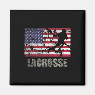 Imán Lacrosse Bandera Estadounidense Bandera Ventilador