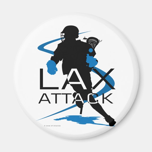 Imán Lacrosse Boys LAX Attack Blue (Frente)