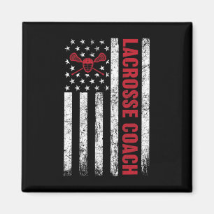 Imán Lacrosse Coach Bandera Americana Lax Lover Lacross