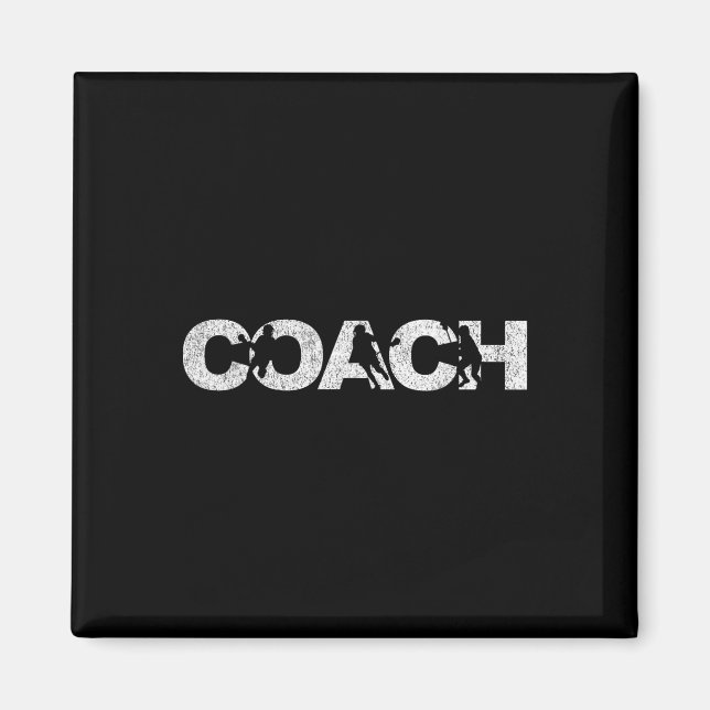 Imán Lacrosse Coach Lacrosse Team Coach Retro (Frente)