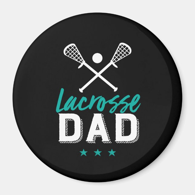 Imán Lacrosse Dad Orgulloso Padre del Jugador Deportivo (Frente)
