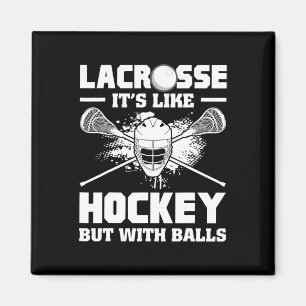 Imán Lacrosse Es Como Hockey Pero Con Jugador Divertido