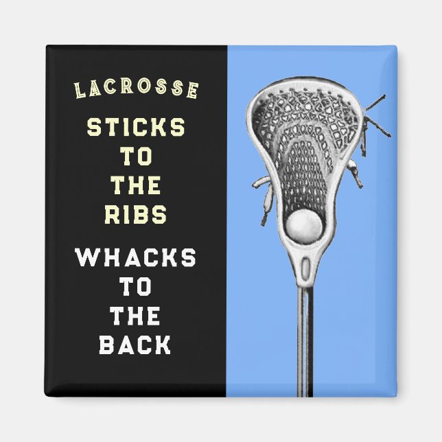 Imán Lacrosse Player Funny (Frente)
