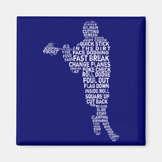 Imán Lacrosse Player Magnet (Frente)