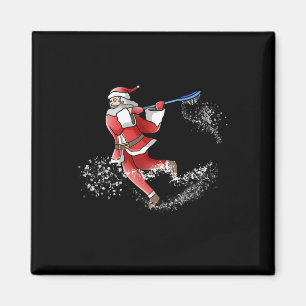 Imán Lacrosse Santa Navidades Guay Lax Sport Ugly X-mas