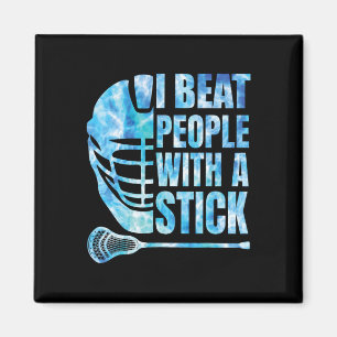Imán Lacrosse-shirt Lax I Golpear A La Gente Con Un Pal