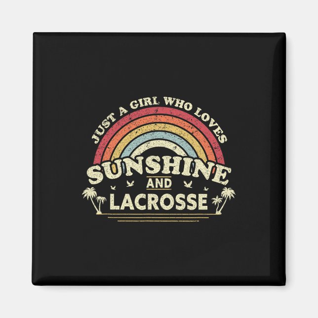 Imán Lacrosse Shirt. Un Chica Que Ama La Luz Del Sol Y  (Frente)