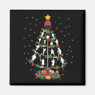 Imán Lacrosse Sports Lover Xmas Santa Hat Lacrosse Chri
