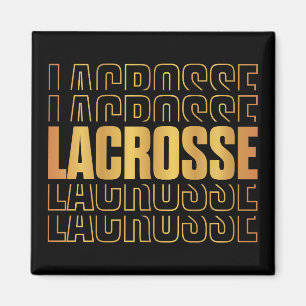 Imán Lacrosse Text Magnet