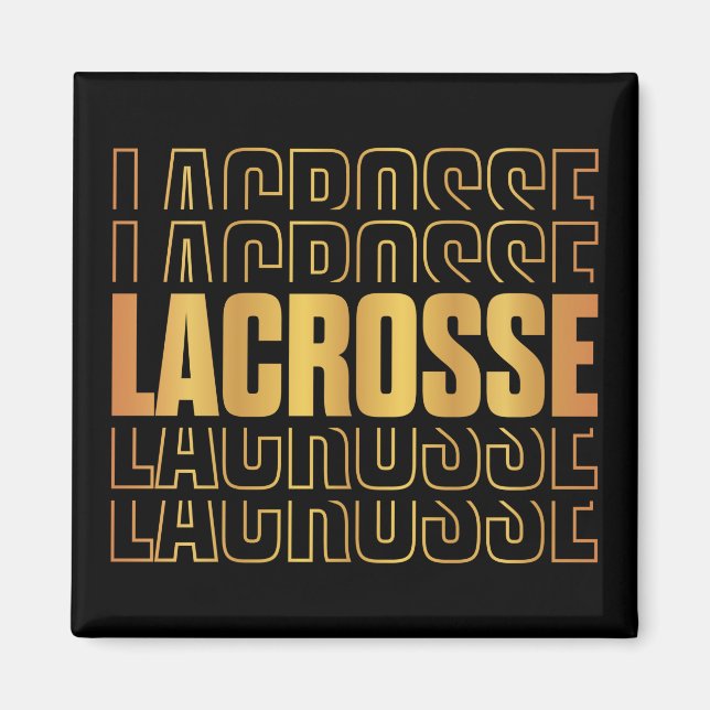 Imán Lacrosse Text Magnet (Frente)