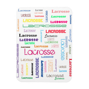 Imán Lacrosse Typography Flexible Photo Magnet